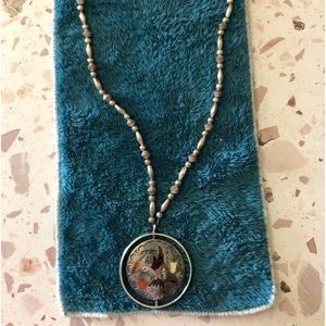 Beautiful, authentic Turquoise necklace, reversible pendant.